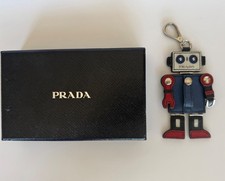PRADA Saffiano Leather Robot Trick Bag Charm / Keychain w/ Original Box