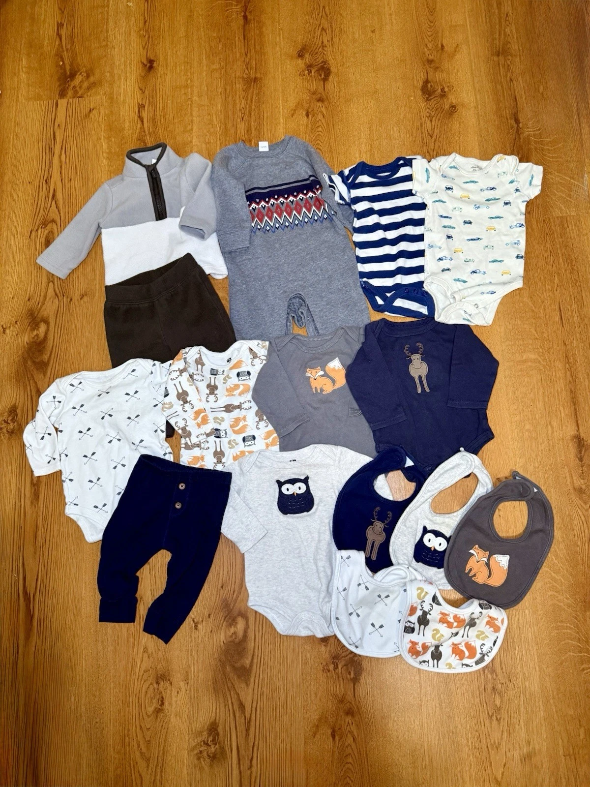 Baby Boy Clothes Lot 3-6m Winter - Old Navy, Hudson Baby, Hanna Anderson, 16 Pcs