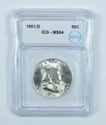 1951-D Franklin Half Dollar MS64 ICG