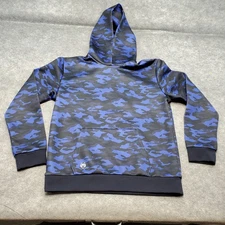 Greyson Pullover Men's Size XL Blue Camouflage Chene Hoodie Long Sleeve Wolf