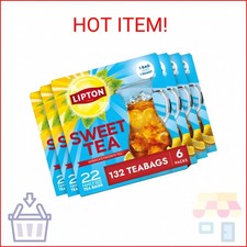 Lipton Southern Sweet Iced Tea Bags, Family Size Zero Calories, 132 Total Bags