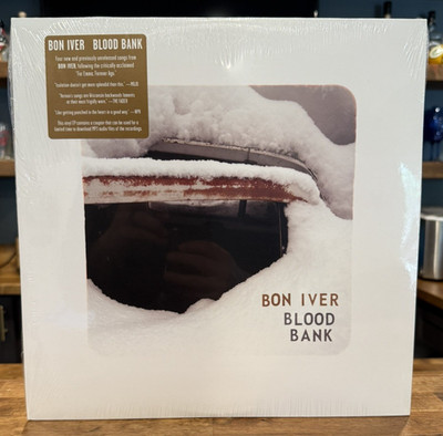 Bon Iver   Blood Bank SEALED JAG 134 Mint w/ Hype Sticker Indie Folk EP LP