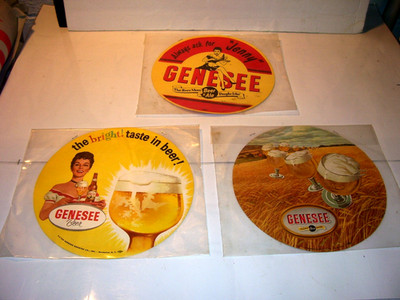 Vintage Genesee Brewing Co. Beer Tray Liners New Old Stock  Rochester N.Y. 1950s