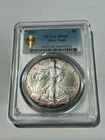 2002 American Silver Eagle Graded PCGS MS68 Monster Toning Toned Coin