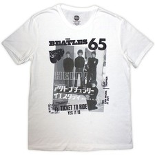 Image of The Beatles Unisex T-Shirt: 1965 (White) (Medium)