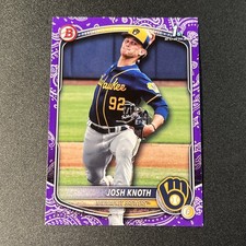 2025 Bowman 1st - Josh Knoth - Purple Pattern 021/199 SP  RC
