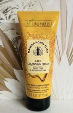 Bielenda ~ MANUKA HONEY ELIXIR Cleansing Moisturizing Face Foam 6.2 oz