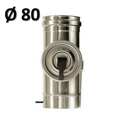 Inspektionselement Schornstein Ø 80 Einwandrohr Edelstahl 316