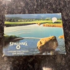 Vintage Spalding Custom SD Tour Golf Balls - White, 12 Pack Pristine Condition