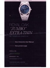 Audemars Piguet Royal Oak Jumbo Extra Thin 15202ST 2017 CARD MINT Blue Dial 39MM 6