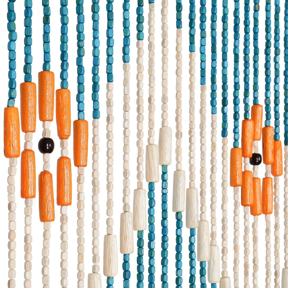 Cortina de Cuentas para Puerta Hecha a Mano Bambú Madera Puerta Cuentas Colgante Habitación Div... Foto 4 de 4