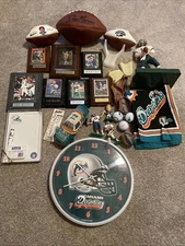 Huge VINTAGE Miami Dolphins Dan Marino Memorabilia Super Fan Lot Football 80s 90