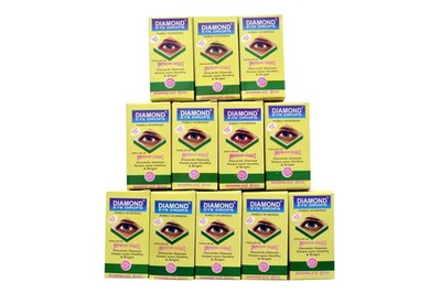 Diamond Eye Drop 10 ML For Refreshes and Relaxes Eyes-Pack of 12