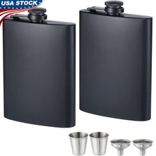 Premium Stainless Steel Leak-Proof Flask Ideal Camping Hiking Picnic Outdoor New