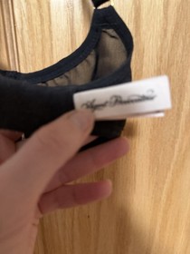 Agent Provocateur Demelza Black Bra 32D Strappy Front Semi Sheer Sexy Underwire