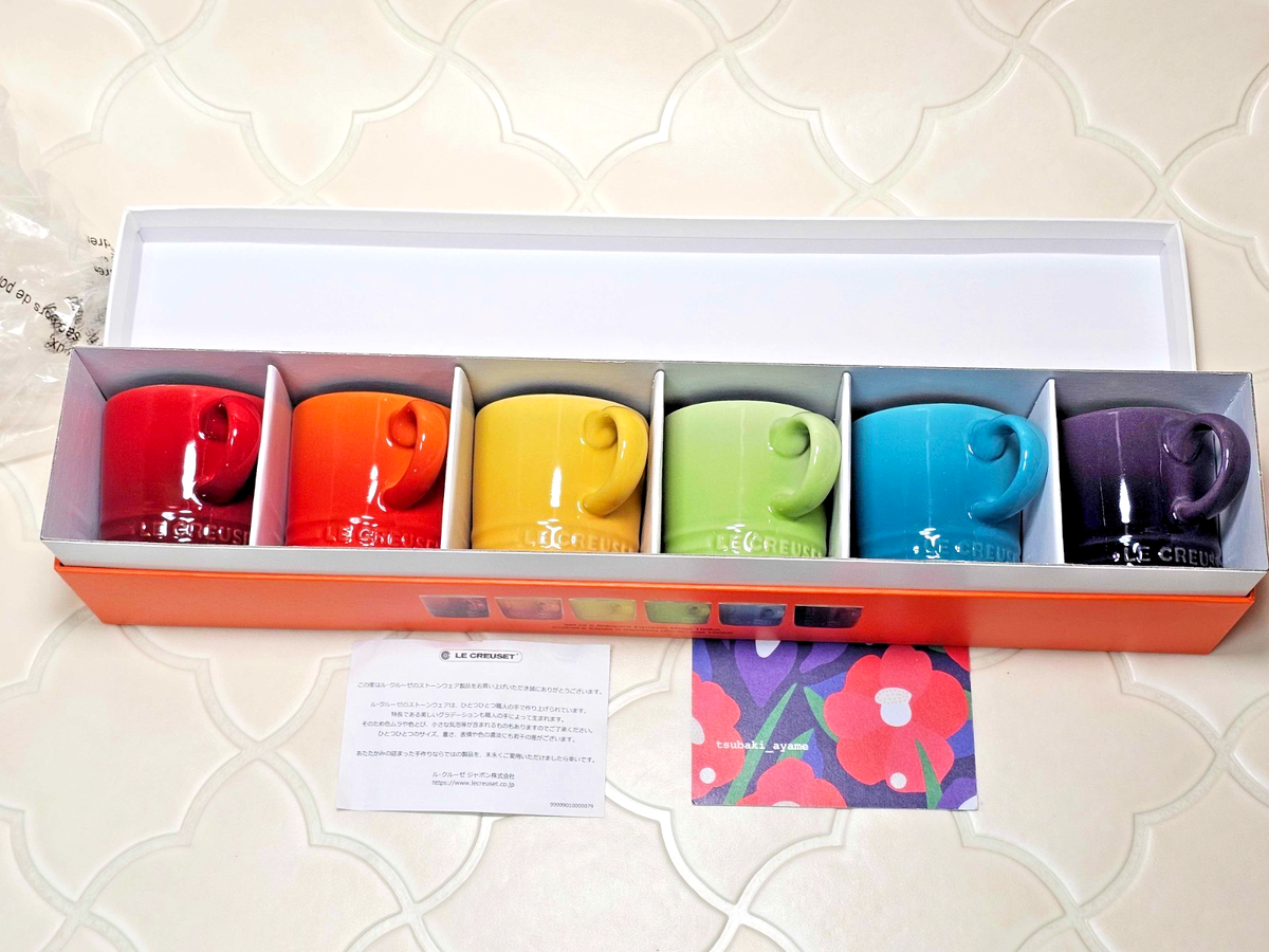 tomo様おまとめ【新品未使用品】LE CREUSET ミニウォク　6個セット Le Creuset Espresso Mini Mugs 3.5oz Set of 6 Stoneware Rainbow