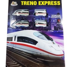 TRENO EXPRESS CLASSICO FINO 22 PZ. SUPER VELOCE SVILUPPO PISTA GIOCO TRENINO