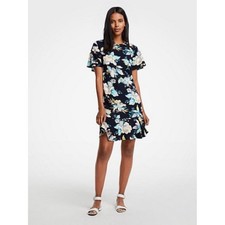 Ann Taylor Floral Flounce Shift Dress