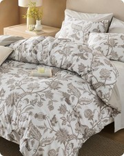 Bedsure Floral Duvet Cover King Size - 100 Cotton Reversible Entwined Vines ...