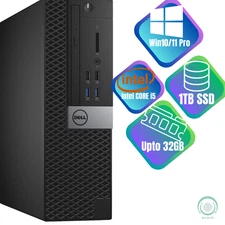 Dell OptiPlex i5 Computer | Up to 32GB RAM & 1TB SSD | Windows 10/11 Pro | WiFi