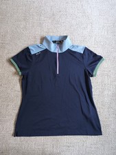 RLX Ralph Lauren Women's Medium Blue Polo 1/3 Zip Shirt B9