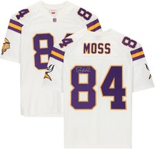 Randy Moss Minnesota Vikings Autographed White Mitchell & Ness Replica Jersey