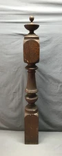 Antique Urn Top Finial Porch wood Newel Post 6x49 Old VTG Staircase 1533-25B