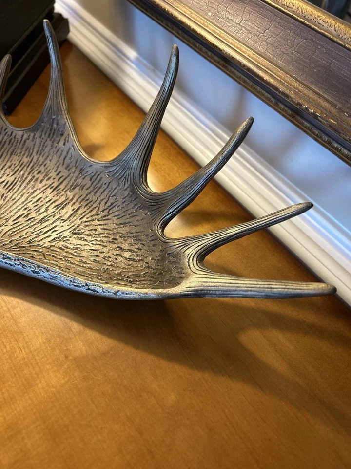 Objeto de cuenco decorativo Pottery Barn con cuerno de alce de metal nuevo sin etiquetas nuevo sin caja Foto 3 de 4