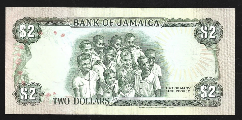 World Paper Money - Jamaica $2 Dollars 1987 Replacement Note ZZ P69b @ Crisp VF+ - Image 2 of 2