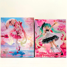 Hatsune Miku Sakura Miku AMP Figure Birthday 2025 Party Ver Set of 2 TAITO