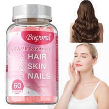Hair Skin and Nails Gummies - Supports Healthy Hair, Vegetarian Biotin, Vitamins