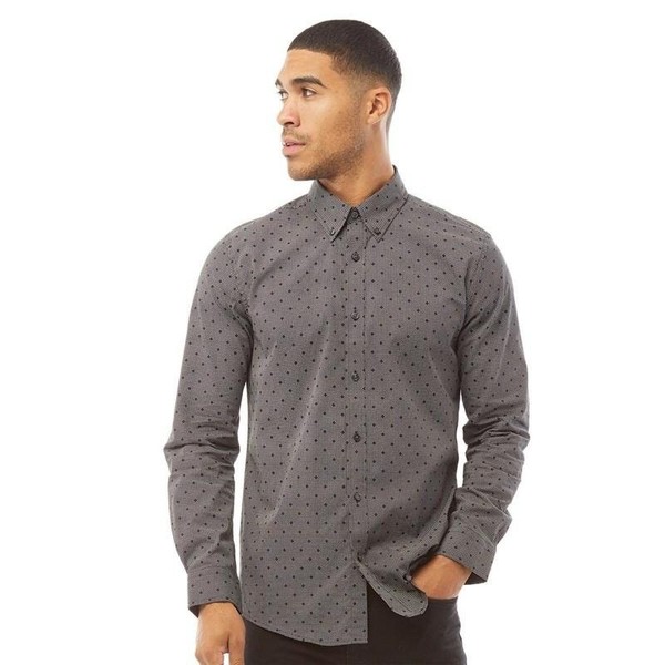 Men Ben Sherman Shirt Black Cotton L