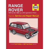 Land Rover Range Rover 1970-10.1992 Benzin Workshop Manual Haynes