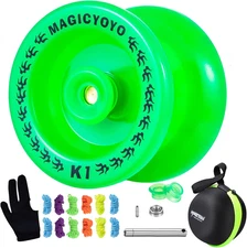 Responsive Yoyo K1 plus Glow in the Dark Green Yoyo for Beginner Kids, Plastic A