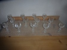 12 Bohemia  Likörgläser - Kristall - Hand Cut Lead Crystal - Vitrinenobjekte