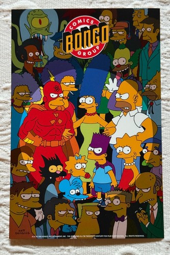 1993 Die Simpsons Bongo Comics Werbepostkarte