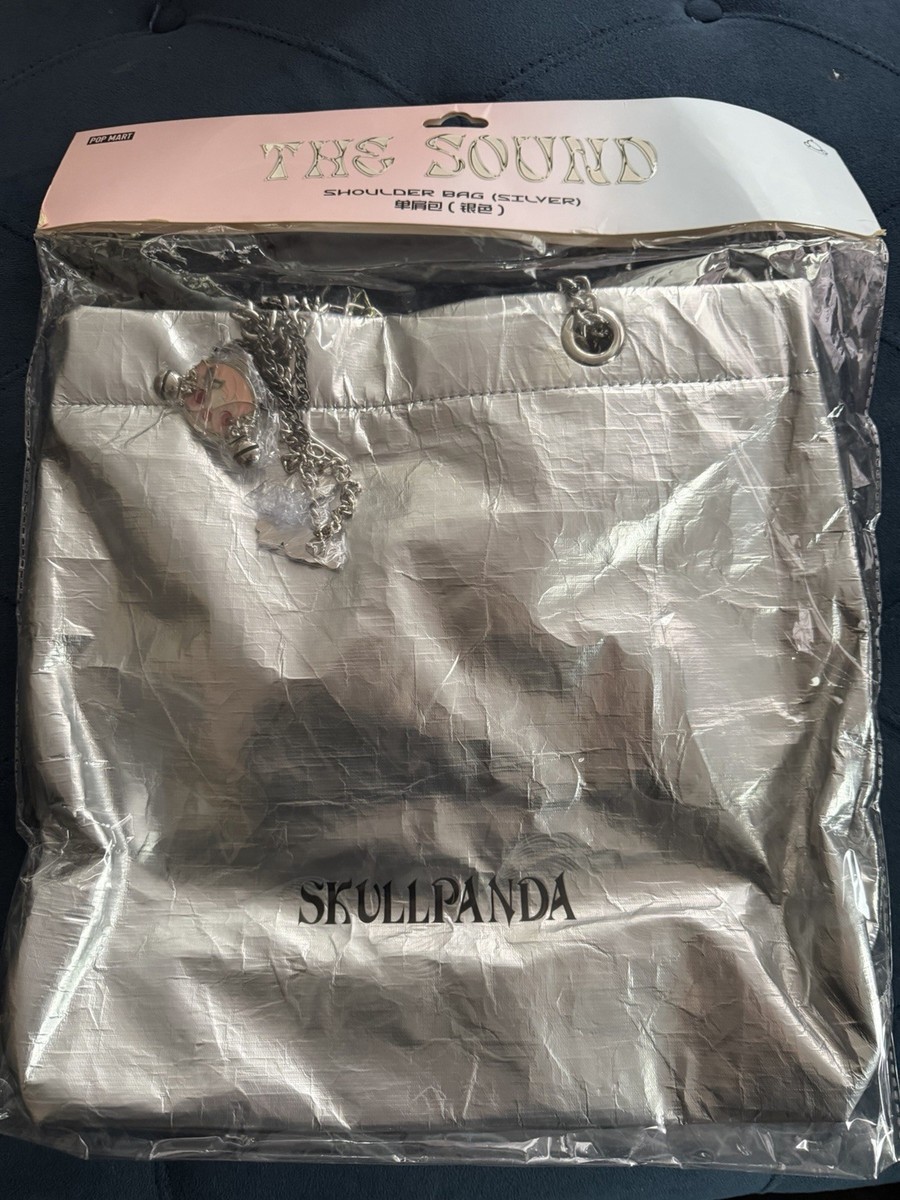 Pop Mart Skullpanda The Sound Series Silver Shoulder Bag New In