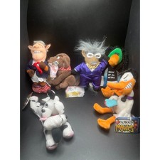 Infamous Meanies Plush Lot 6 Clinton Quack Nicholson DonKeyng Fi-Do NOS VTG HTF