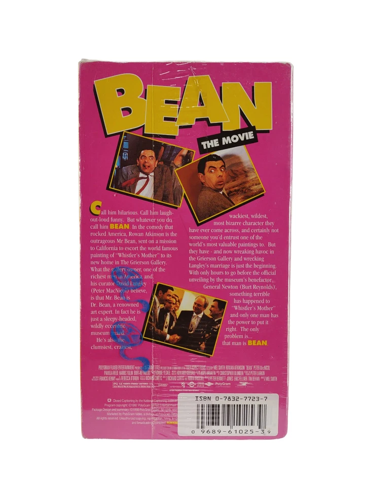 Bean The Movie VHS Tape 1998 with Rowan Atkinson Mel Smith and Burt Reynolds - Image 2 of 4