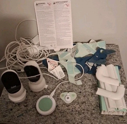 Owlet Dream Duo 2 Smart Baby Monitor Dream Socks & 2 HD Wifi Cameras Wire Cover