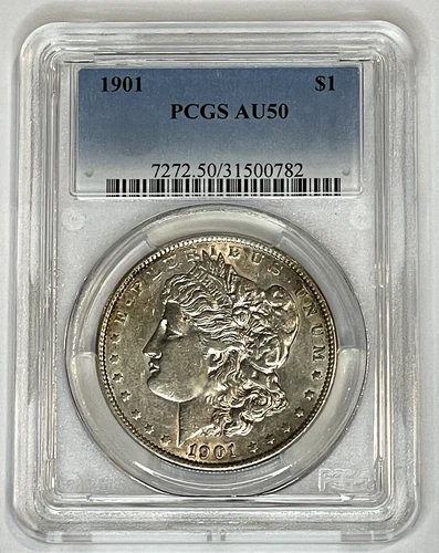1901 Morgan Silver Dollar $1 PCGS AU50 ~ Key Date ~ Free Shipping