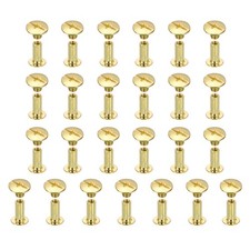25set Phillips Chicago Screw M5x12mm Binding Post Screw, Gold