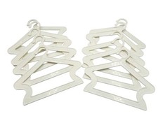 American Girl Ivory Plastic Clothing Outfit Hangers for Doll Clothes Set Of 10