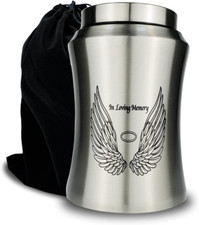 Up to 220 Lbs Large Cremation Urns for Adult Human Ashes, Angel Wings in Loving