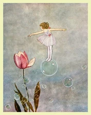 Poster The Little Green Road To Fairyland Girl Bubbles Children Book Rep FREE SH