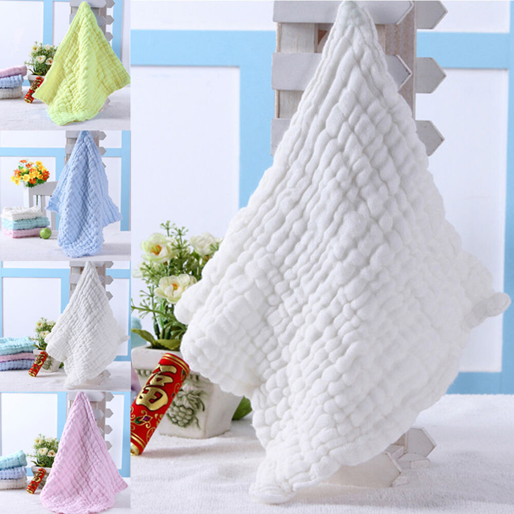 Soft Cotton Baby Infant Newborn Bathing Towel Washcloth Feeding Wipe Cloth 24