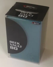 BCW Deck Vault Teal LX 80 Deck Box holds 80 w/ Dice Tray 75 FREE basic land