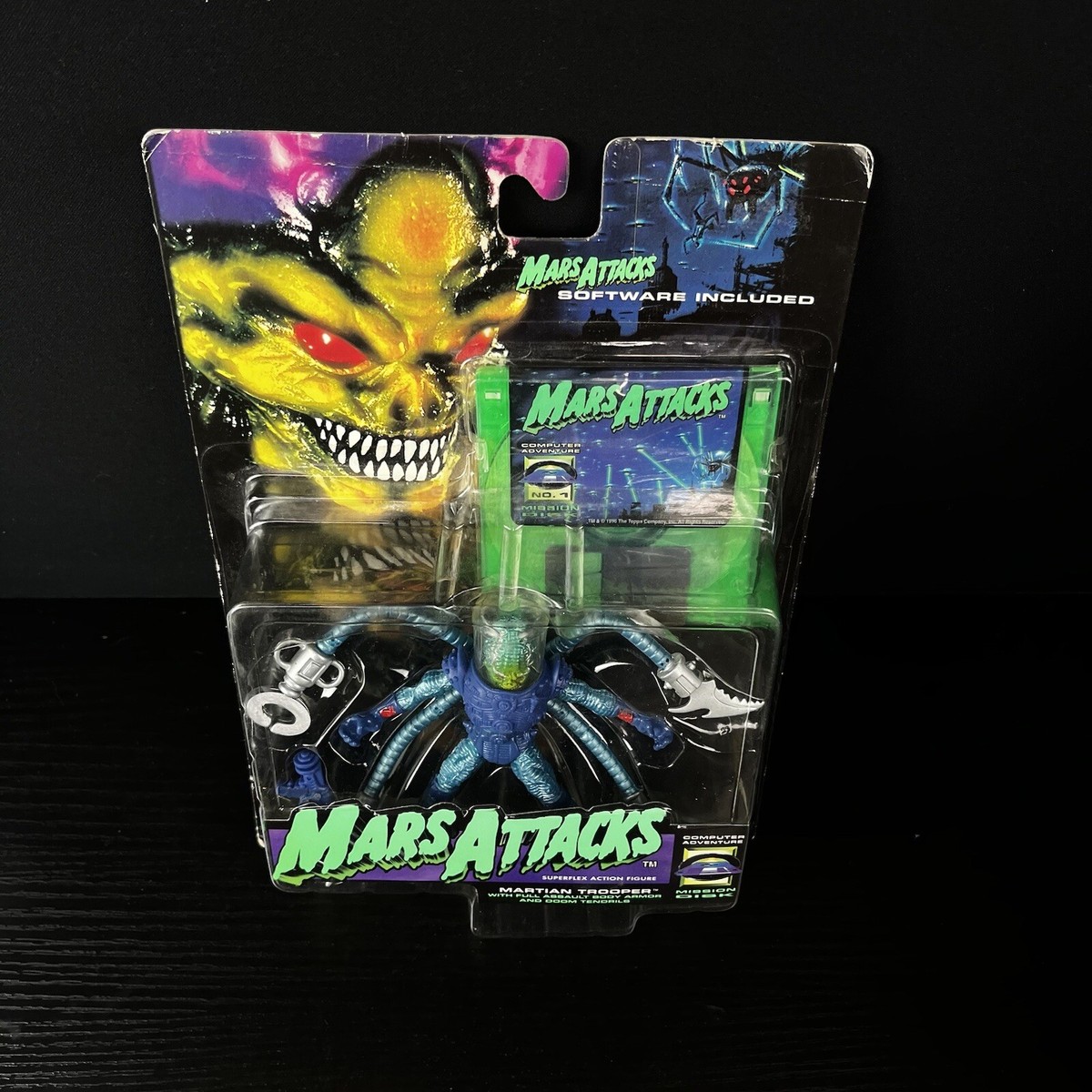 Mars Attacks Martian Trooper Action Figure With Mission Disk