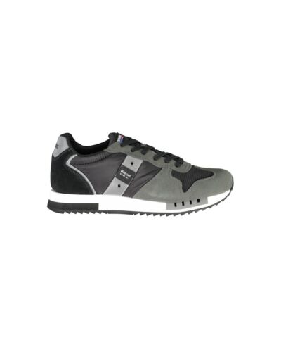 Blauer Polyester Lace-Up Sneaker with Contrast Details and Logo  -  Sneakers  - - Picture 1 of 4
