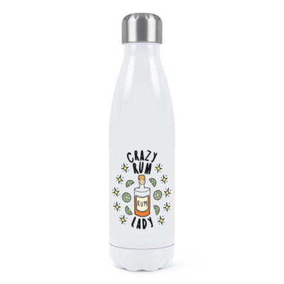 Crazy Rum Lady Sterne doppelwandige Trinkflasche lustiger Witz betrunken Mama Muttertag